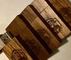 Wyoming Cowboy Hall of Fame videos on wooden flash drive